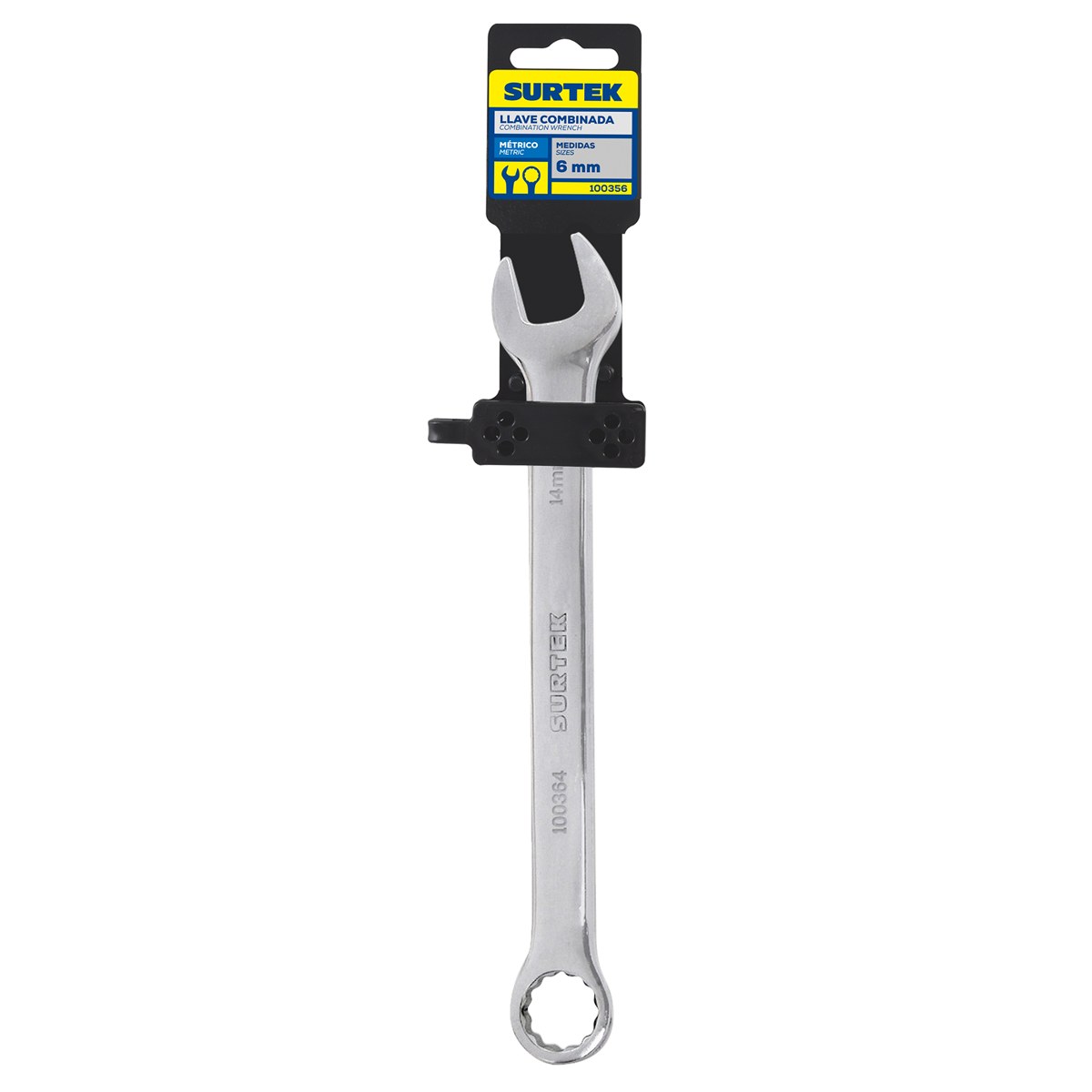 Llave combinada pulido espejo métrica, 12 puntas, 6 mm Surtek - Imagen 2