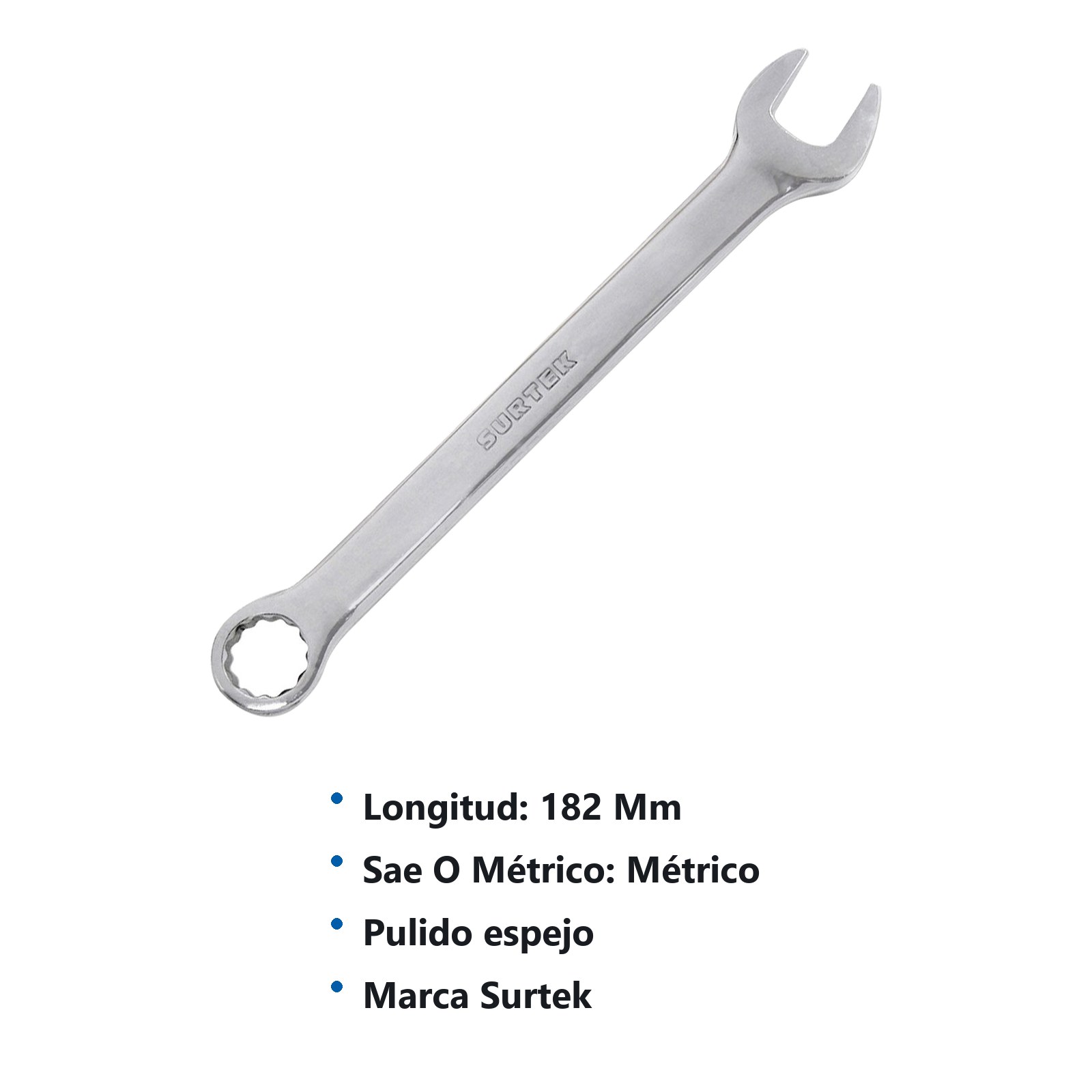 Llave combinada pulido espejo métrica, 12 puntas, 14 mm Surtek - Imagen 3
