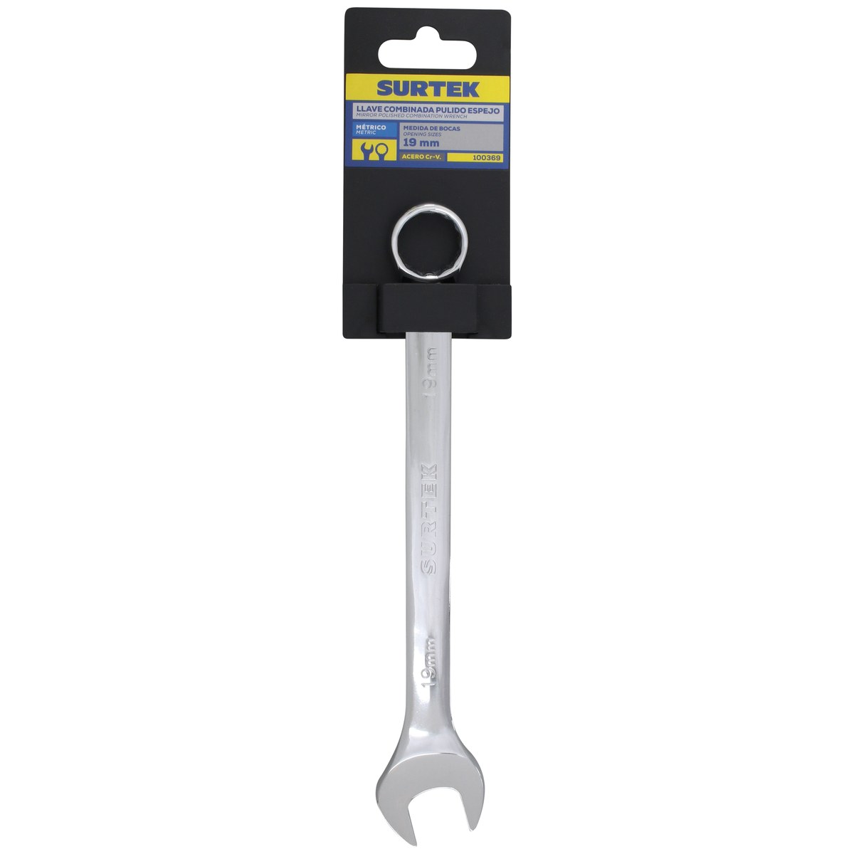 Llave combinada pulido espejo métrica, 12 puntas, 19 mm Surtek - Imagen 2