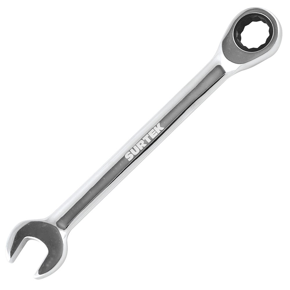 Llave combinada pulido espejo de matraca métrica, 12 puntas, 15mm Surtek