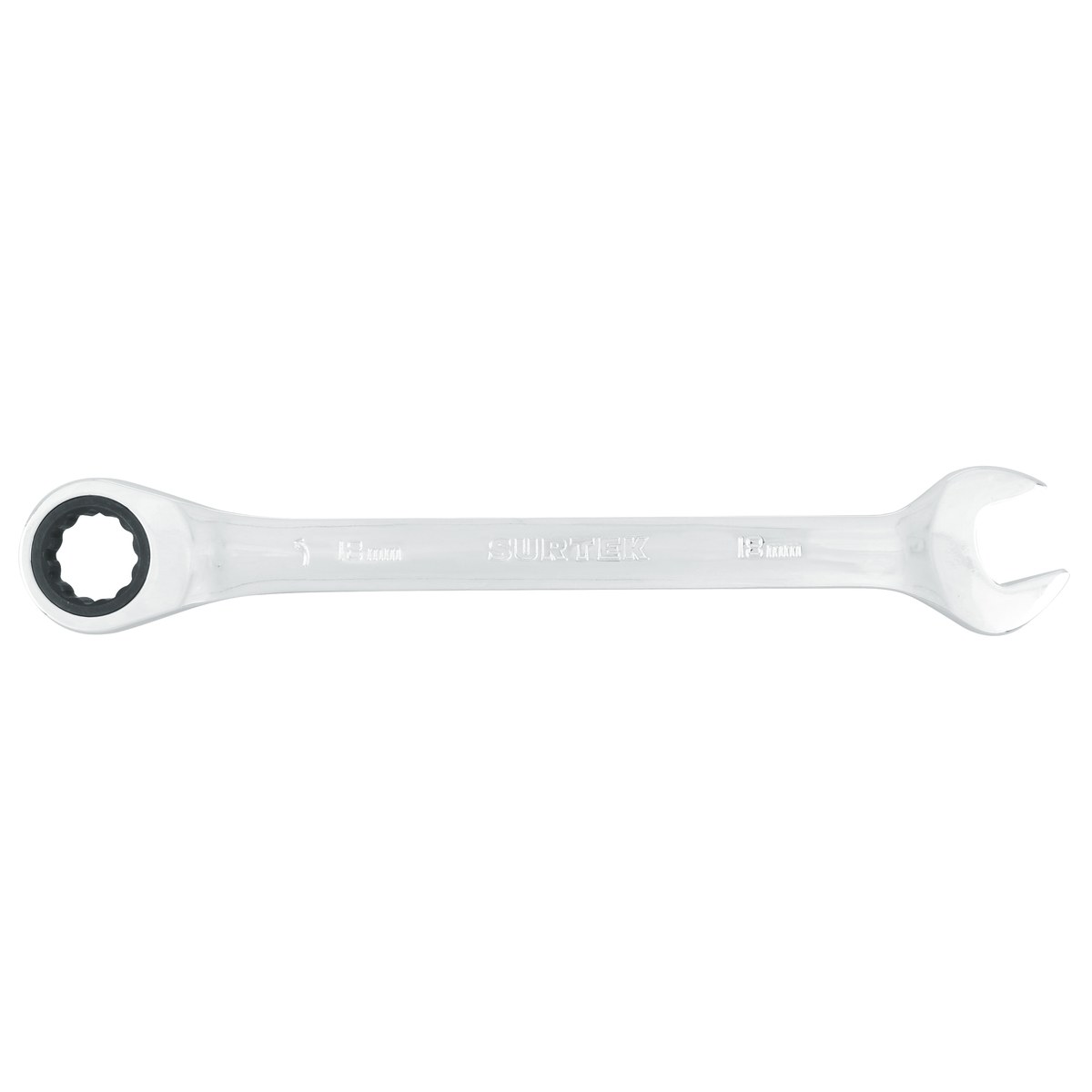 Llave combinada pulido espejo de matraca métrica, 12 puntas, 18mm Surtek - Imagen 2