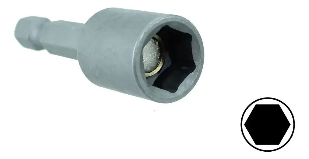 Punta de caja de poder con imán en pulgadas hexágono de 1/4", 3/8" x 1-7/8" Urrea - Imagen 2