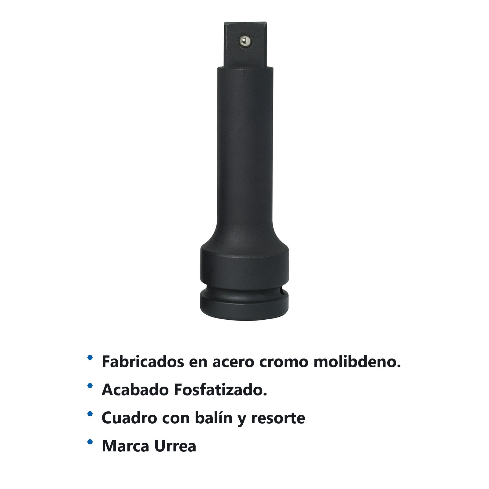 Extensión con balín para dado de impacto cuadro de 1", 10" Urrea - Imagen 2