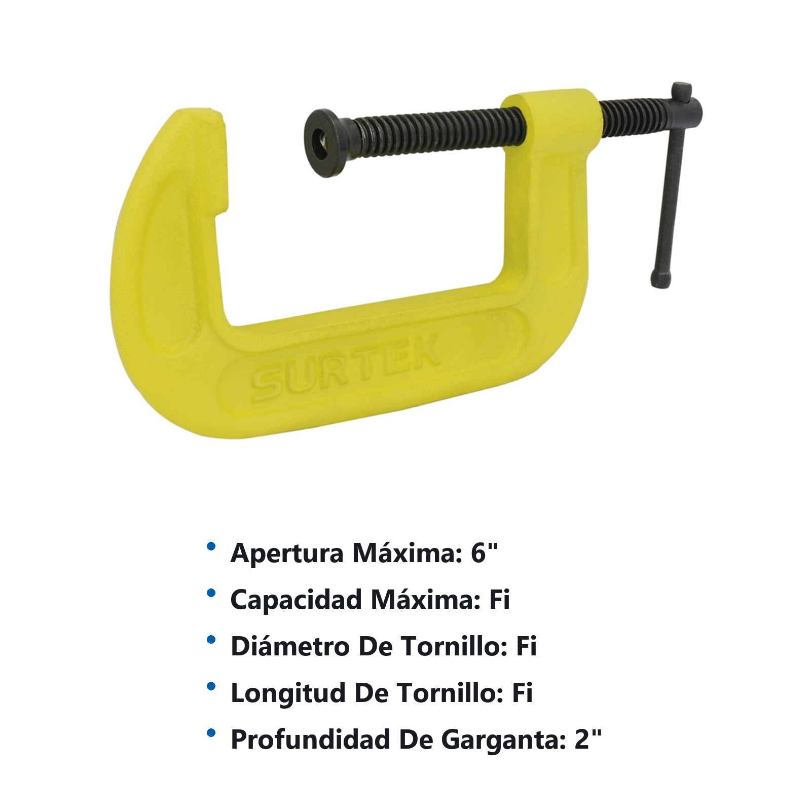 Prensa tipo "C" de 6" hierro nodular Surtek - Imagen 2