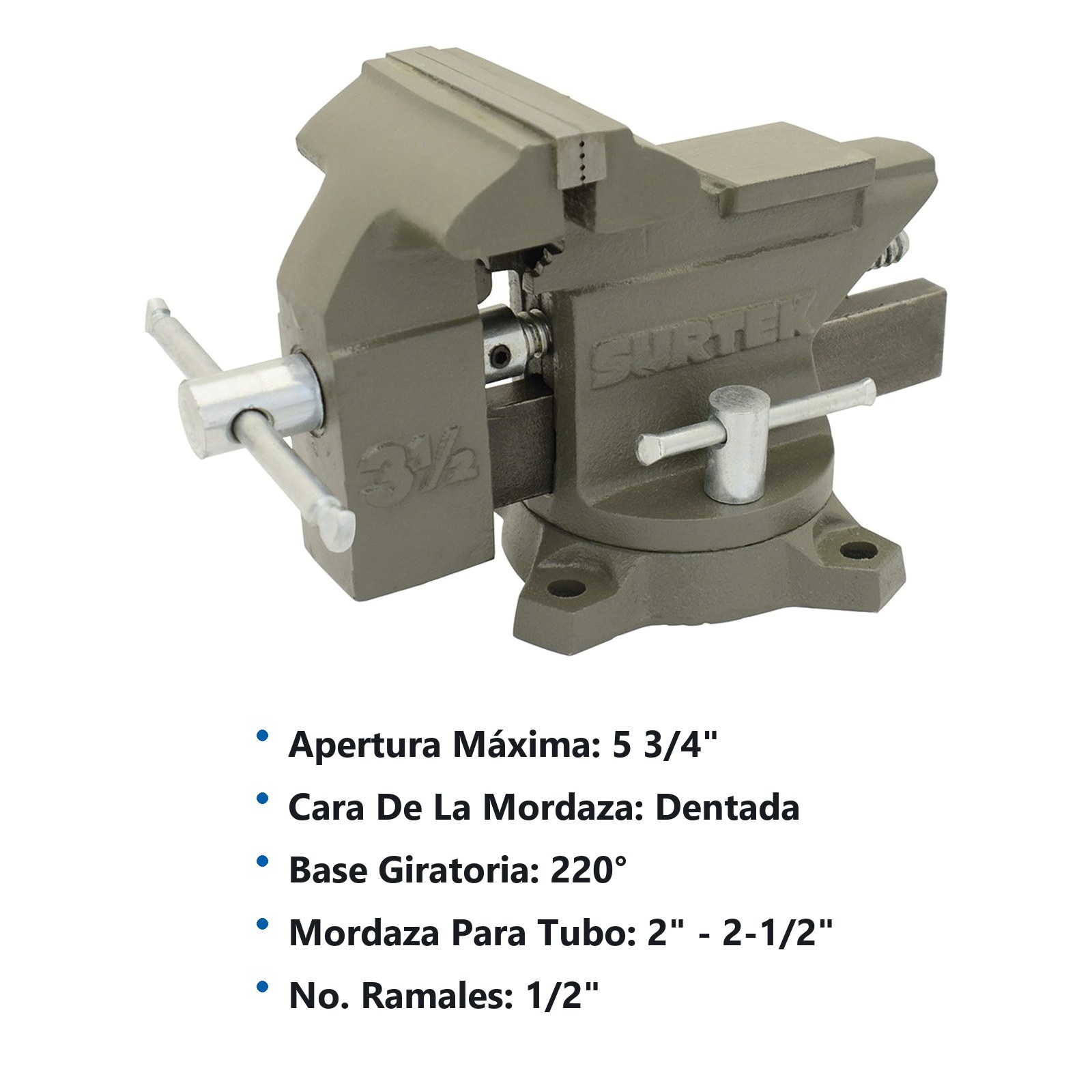 Tornillo de banco 4" ligero Surtek - Imagen 2
