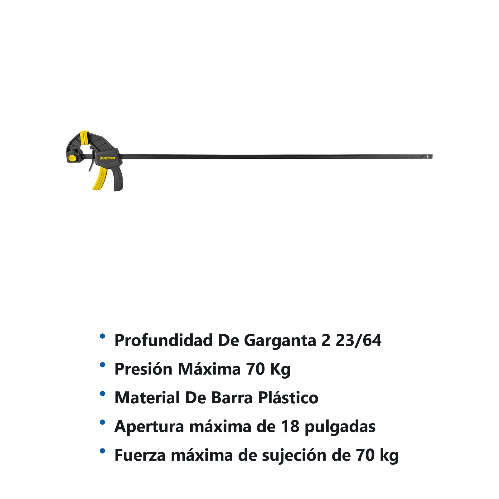 Prensa plástica de barra 18" Surtek - Imagen 2
