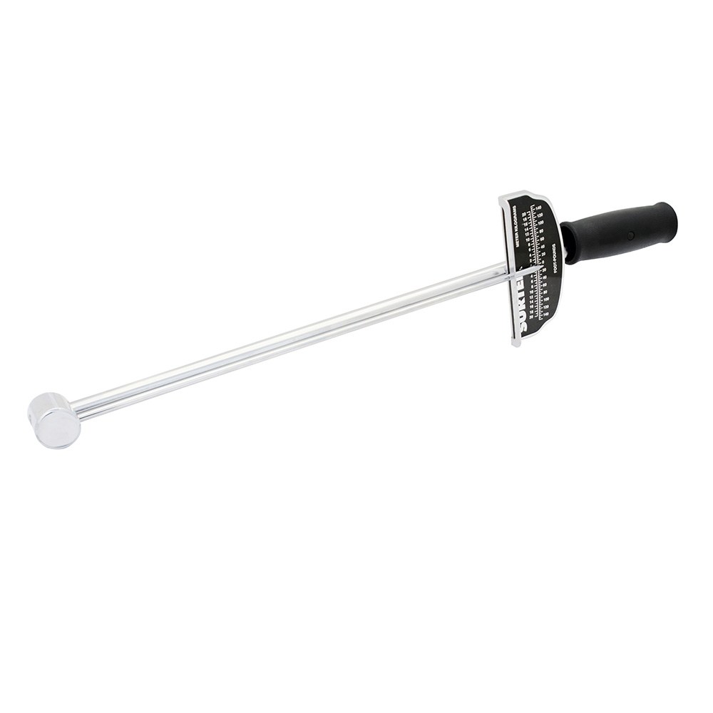 Torquímetro de aguja una escala dual cuadro de 1/2", 0-140 ft-lb Surtek