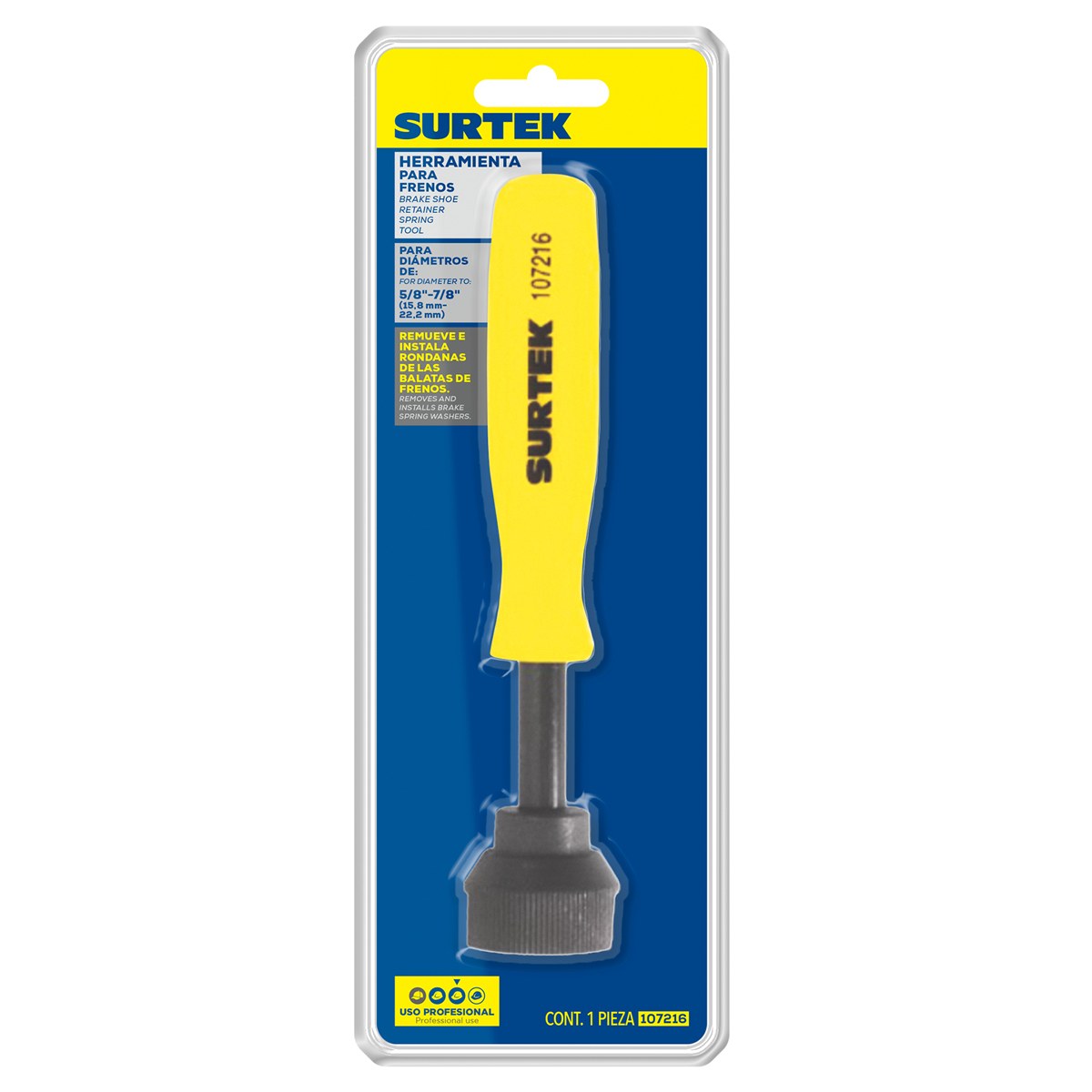Herramienta para rondana del resorte de freno de 5/8" a 7/8" Surtek - Imagen 2