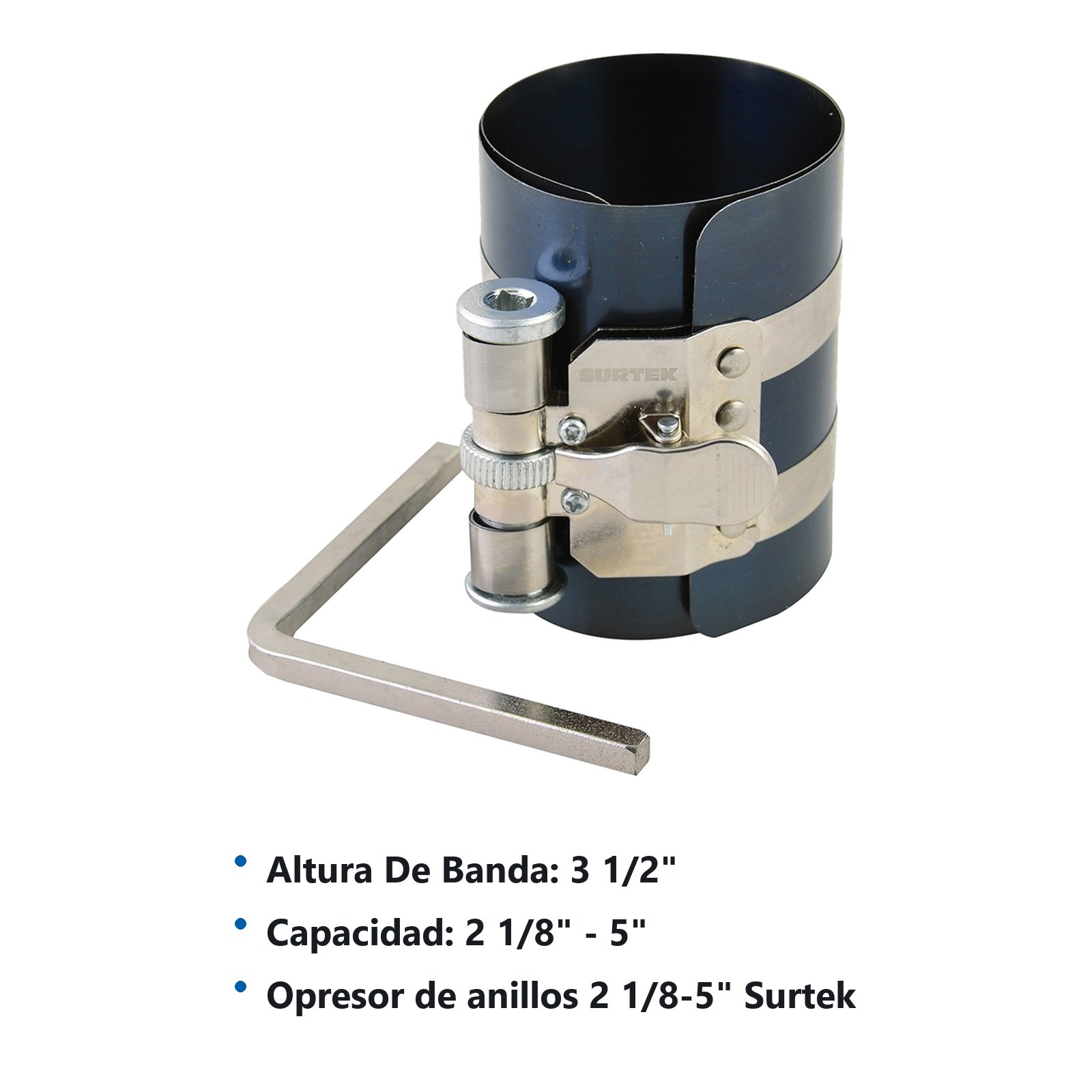 Opresor de anillos para motor de gasolina 2-1/8" a 5" Surtek - Imagen 3