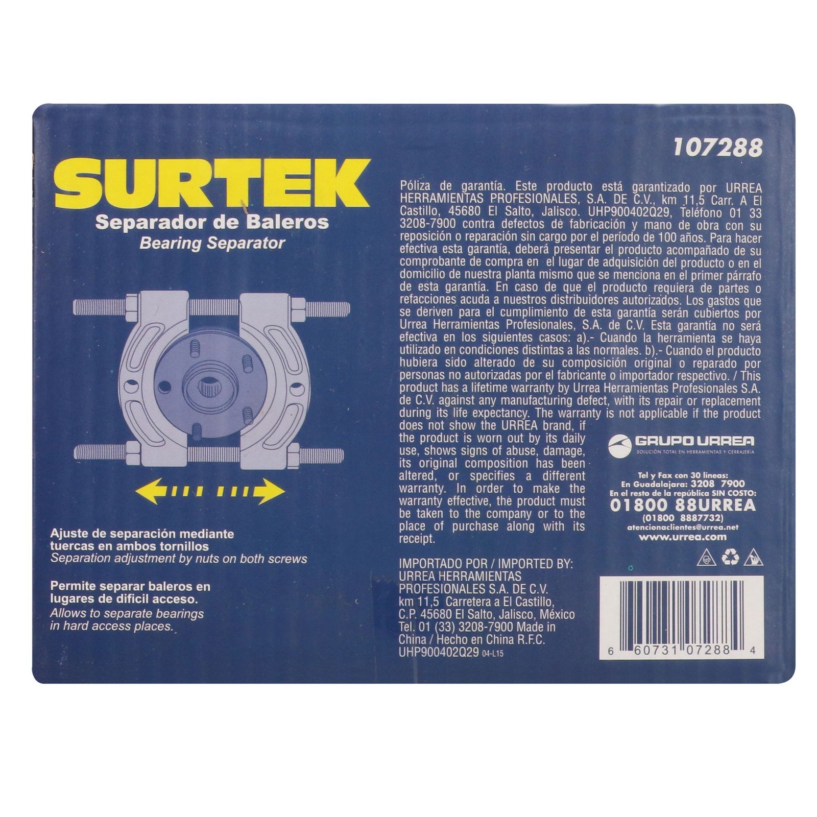Separador de baleros 1-1/4" a 2-1/4" Surtek - Imagen 4