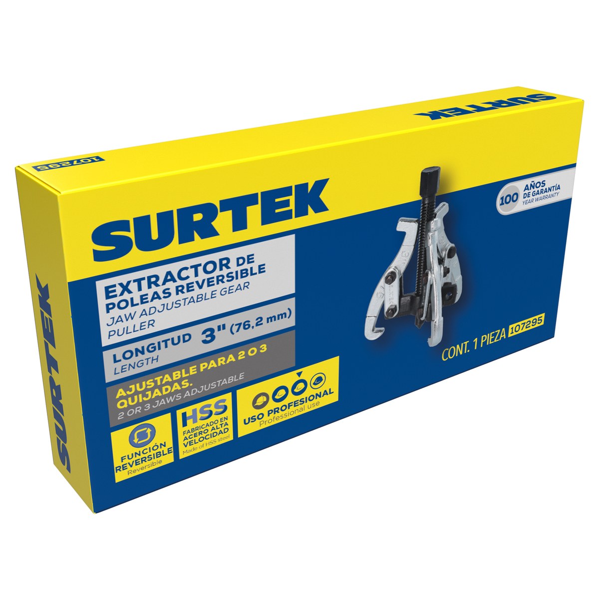 Extractor reversible 2 o 3 quijadas tipo "C", 2 posiciones Surtek - Imagen 2