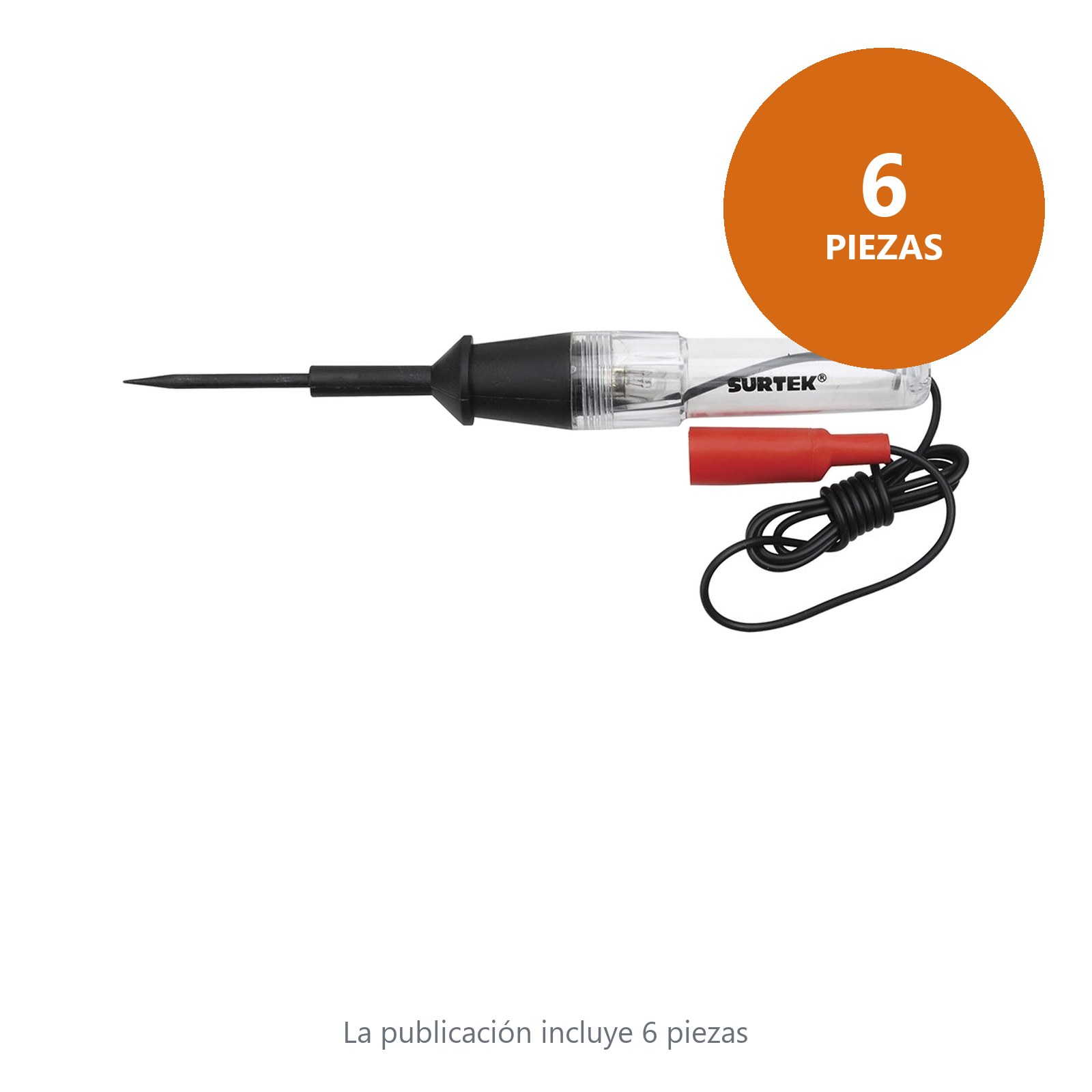 Probadores de voltaje de corriente directa 6 - 12 V, 21.5 cm Surtek - Imagen 2