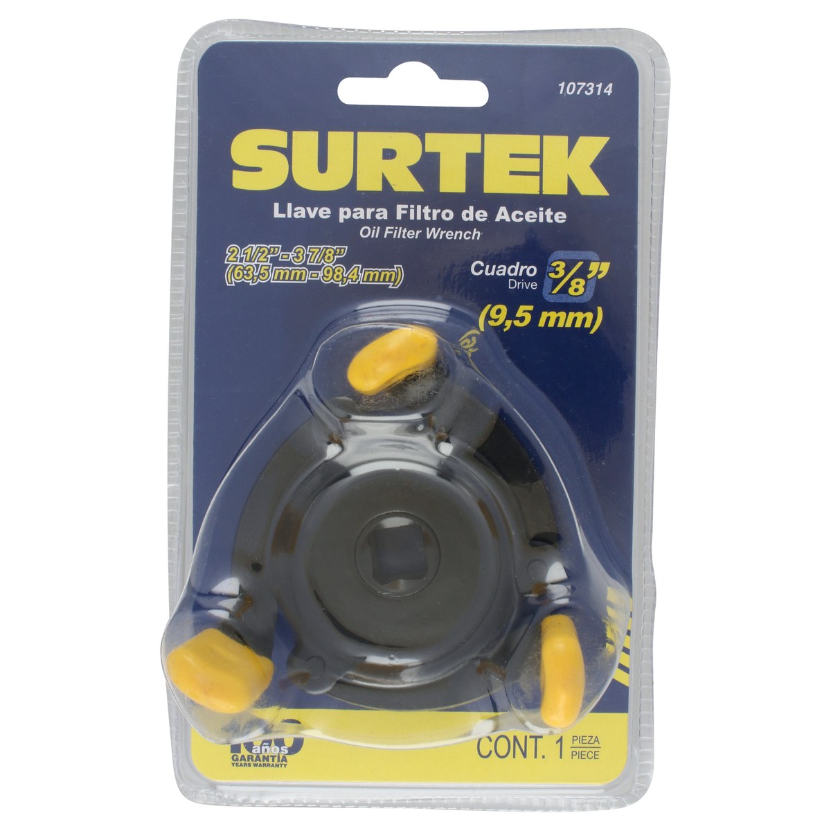 Llave autoajustable de 3 brazos para quitar filtros de 2-1/2" a 3-7/8" Surtek - Imagen 3