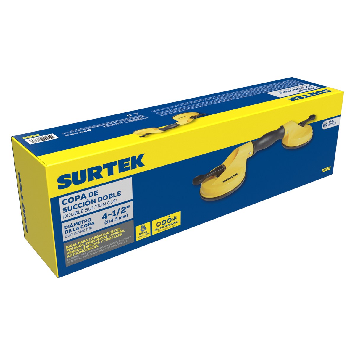 Copa doble de succión para vidrio 4-1/2" Surtek - Imagen 2