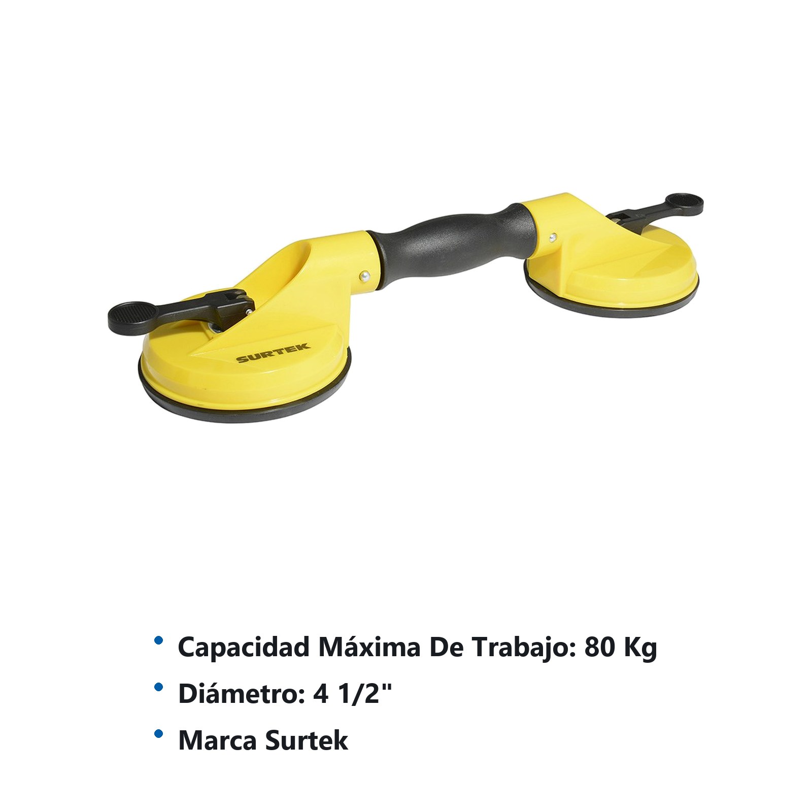 Copa doble de succión para vidrio 4-1/2" Surtek - Imagen 3
