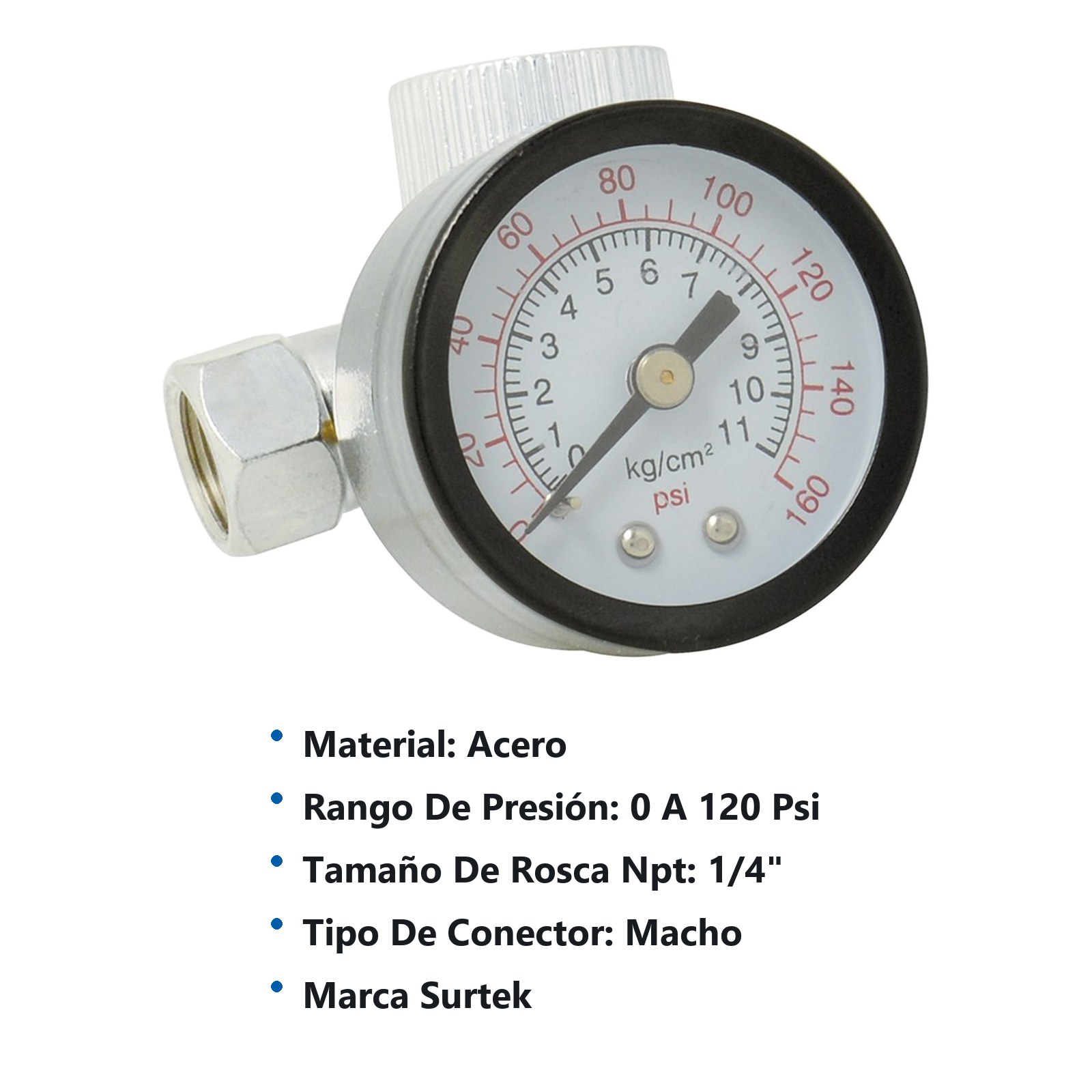 Regulador de aire con manómetro 160PSI Surtek - Imagen 3