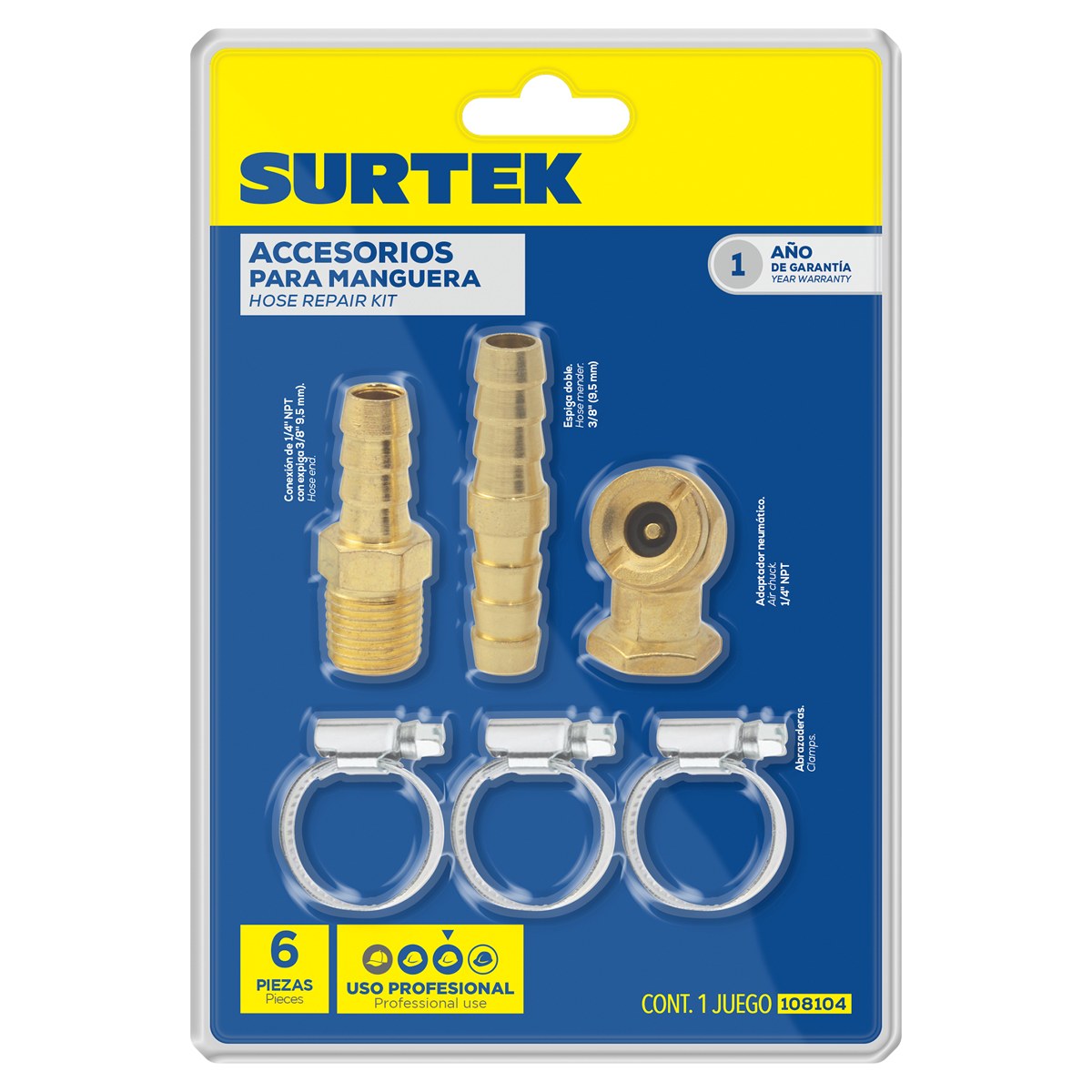 Accesorios para manguera, 6 piezas Surtek - Imagen 2