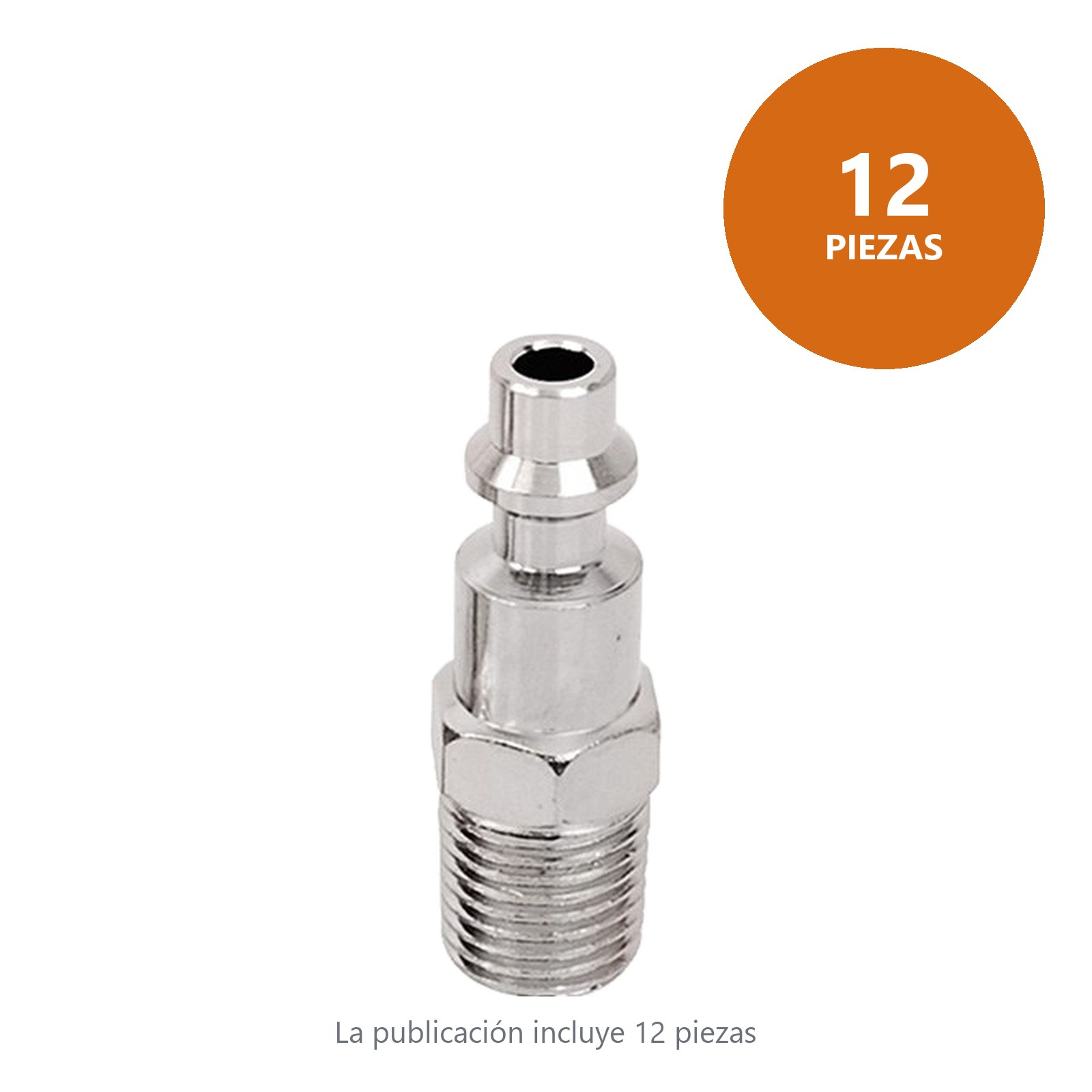 Conector de zinc de conexión rápida 1/4" NPT, macho Surtek - Imagen 3