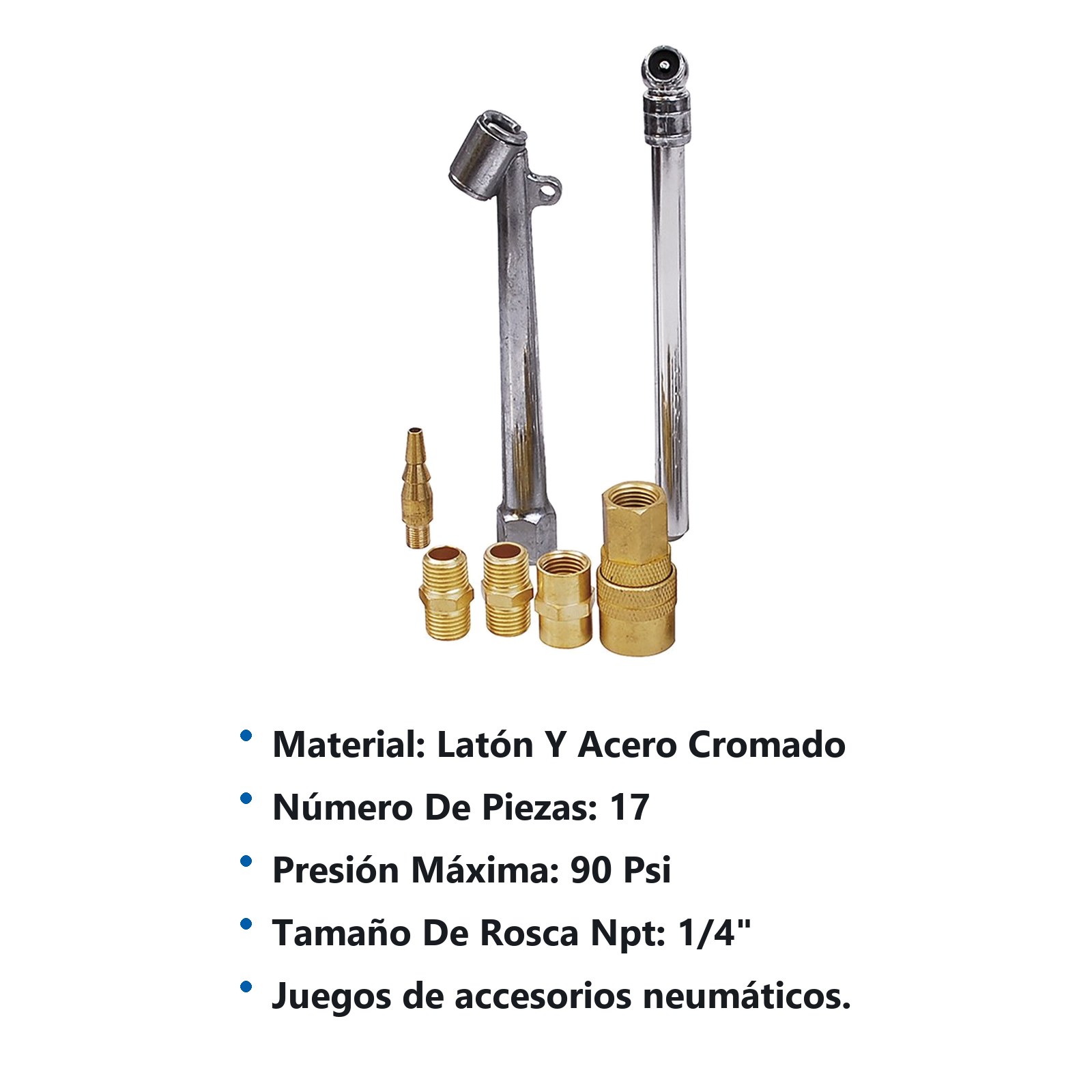 Juego de accesorios neumáticos, 17 piezas Surtek - Imagen 3