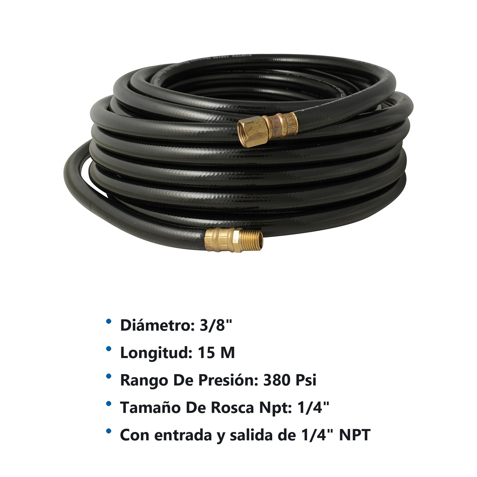 Manguera para aire de alta presión 3/8" x 15 m Surtek - Imagen 2