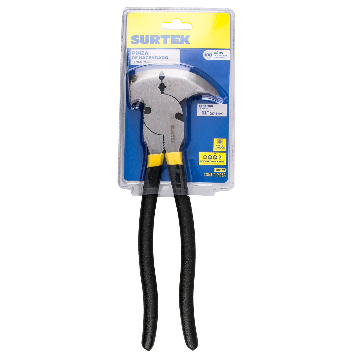Pinza de hacendado con mango con doble recubrimiento 11" Surtek - Imagen 3