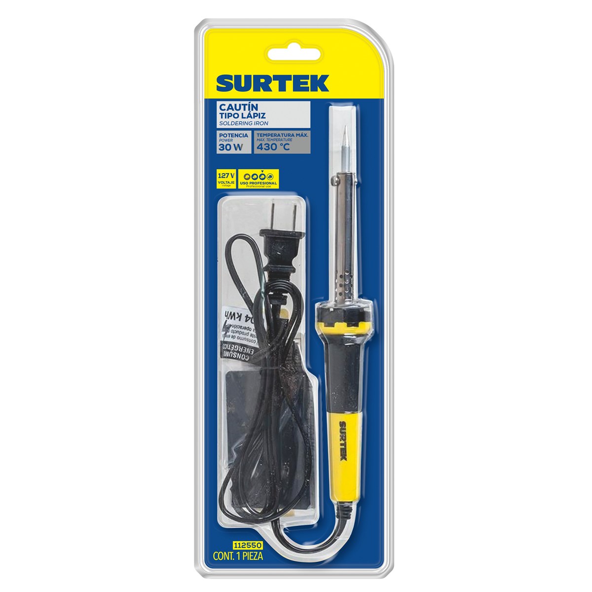 Cautín tipo lápiz 30 W, 120 V Surtek - Imagen 2
