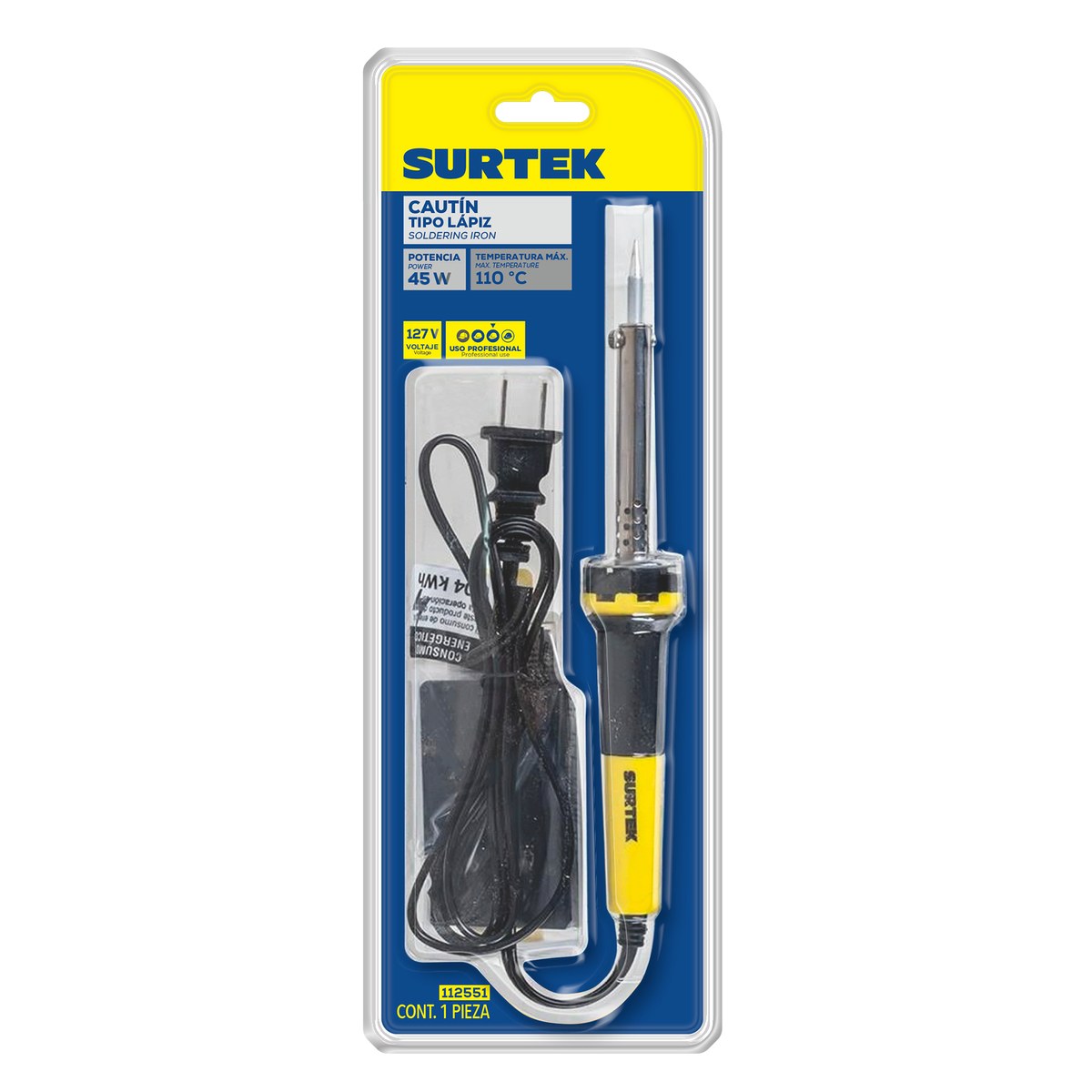 Cautín tipo lápiz 45 W, 120 V Surtek - Imagen 2