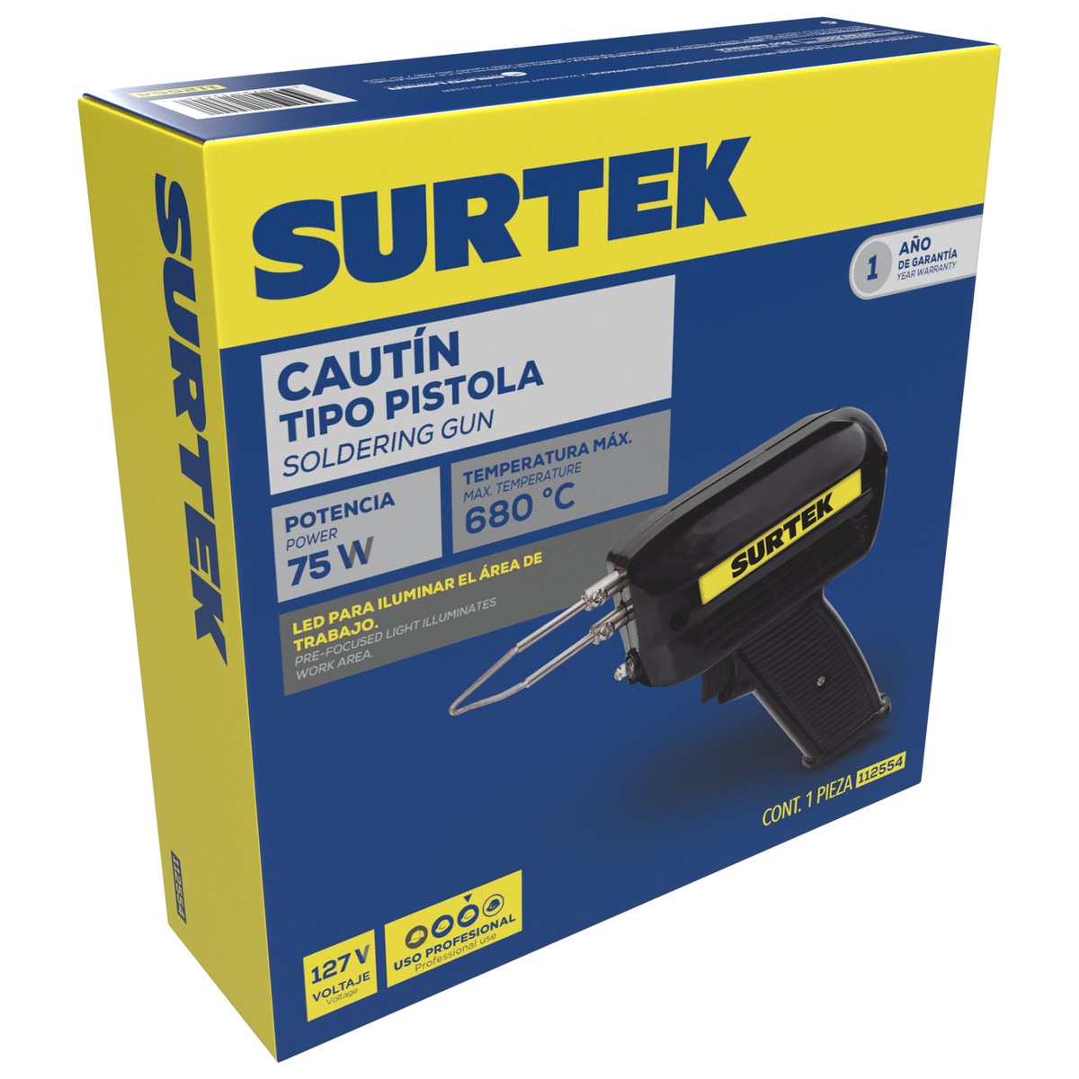 Cautín tipo pistola 230 W, 120 V Surtek - Imagen 2