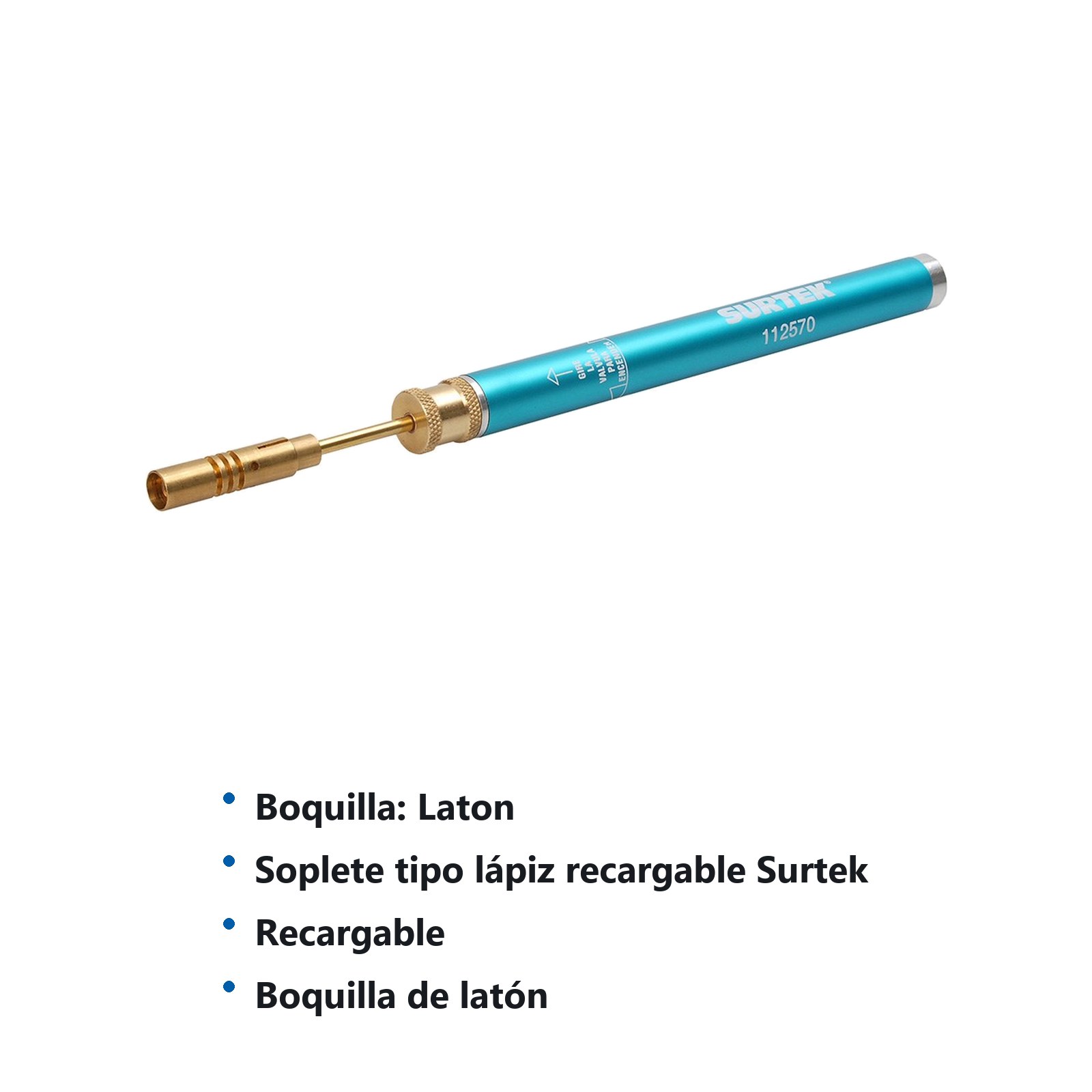 Soplete tipo lápiz recargable Surtek - Imagen 3
