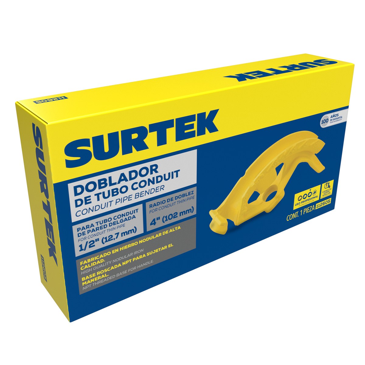 Dobladora para tubo conduit de 1/2" Surtek - Imagen 2