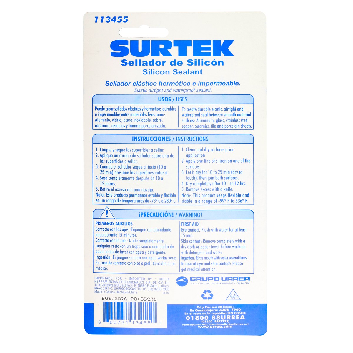 Silicón transparente en tubo, 70 gr Surtek - Imagen 4