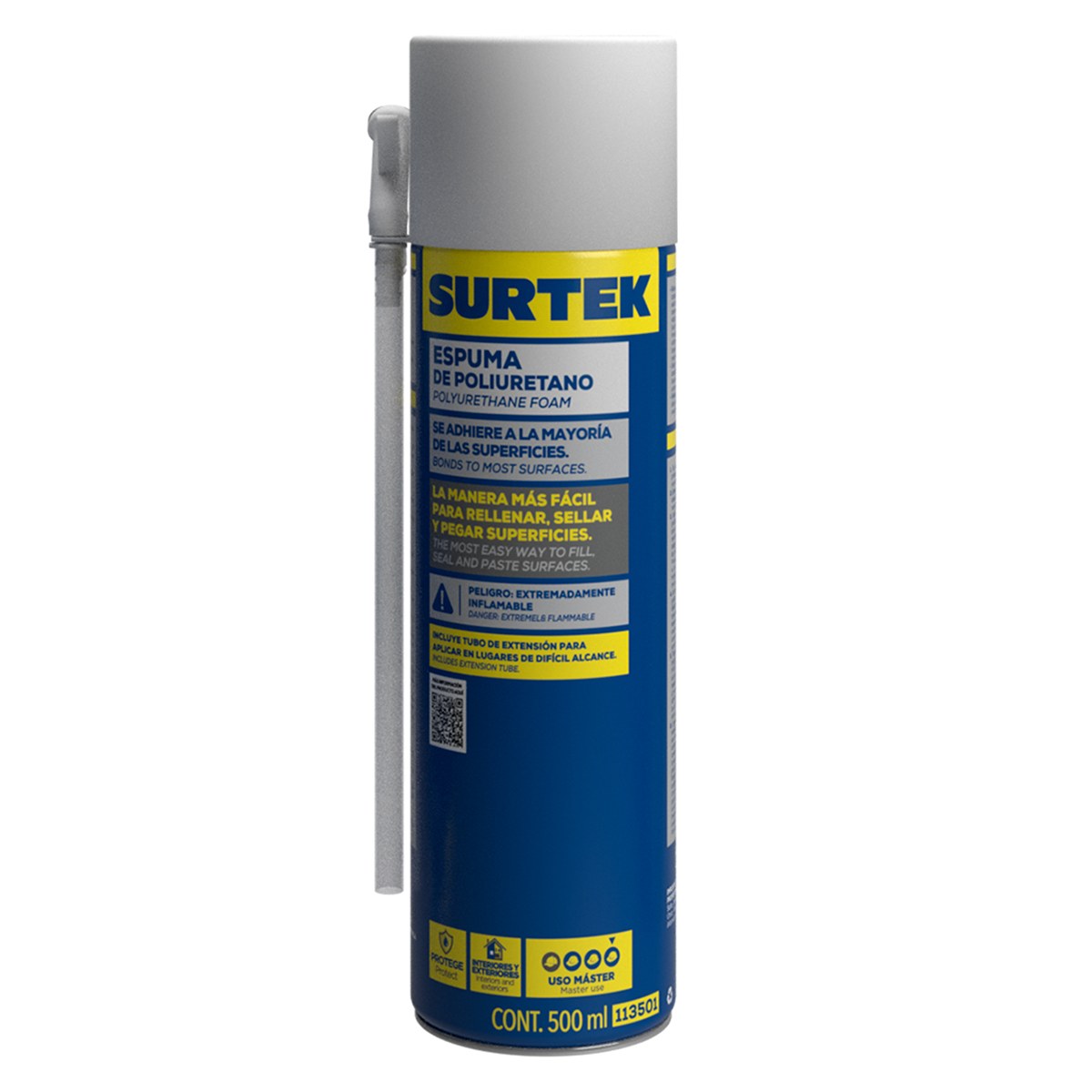 Espuma de poliuretano 500 ml Surtek - Imagen 2