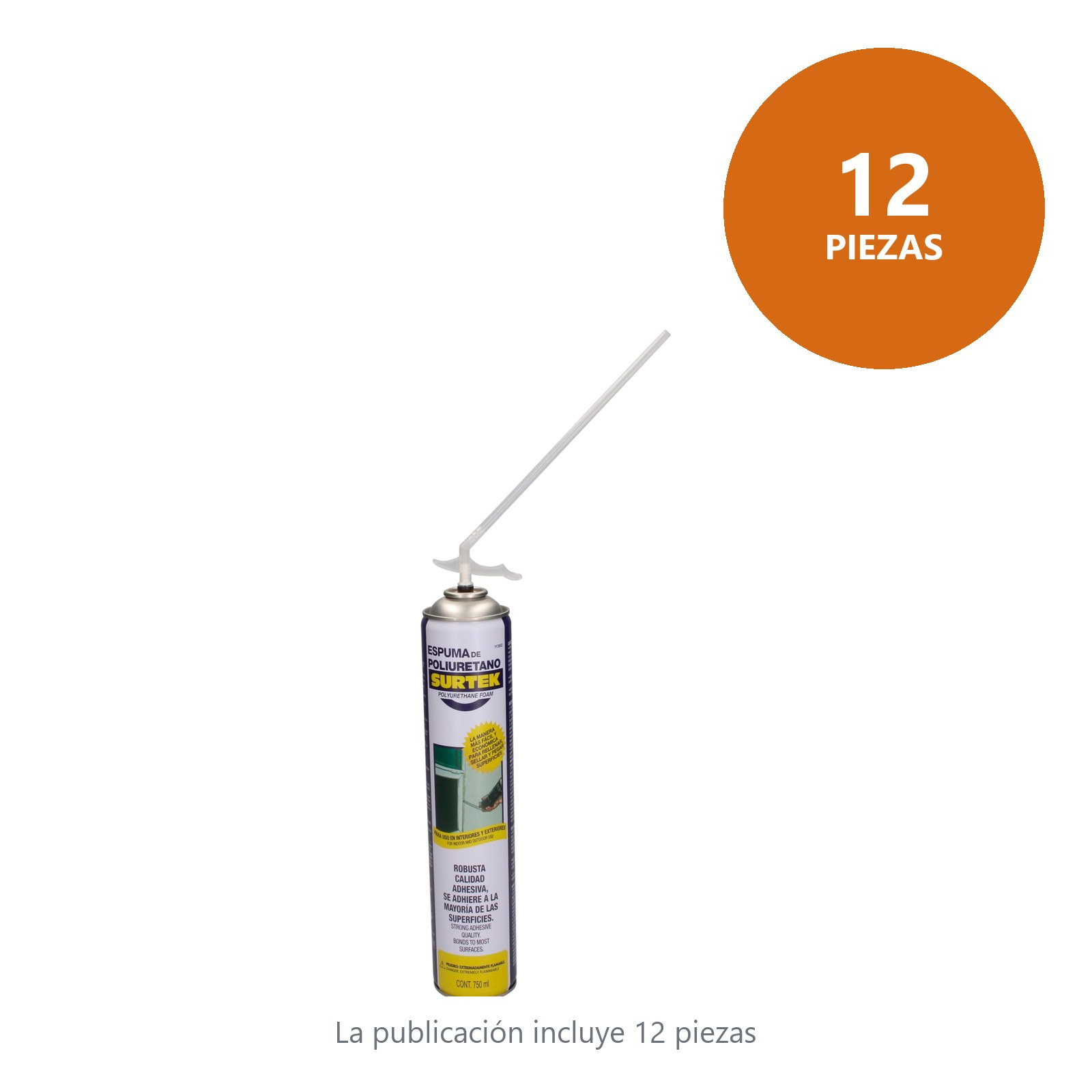 Espuma de poliuretano 750 ml Surtek - Imagen 4