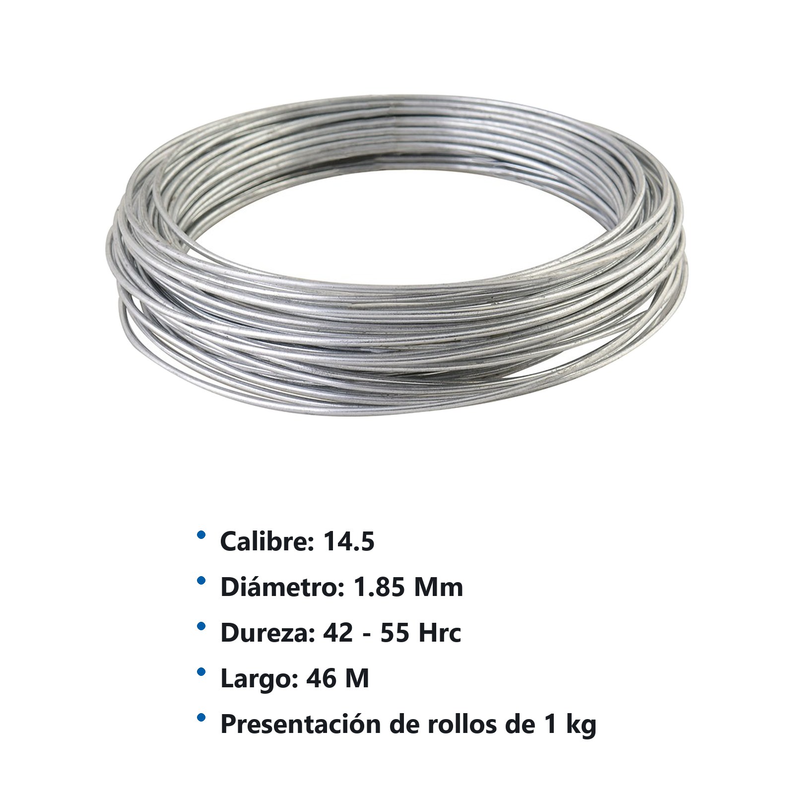 Alambre galvanizado calibre 14.5, 46 m, 20 kg Surtek - Imagen 2