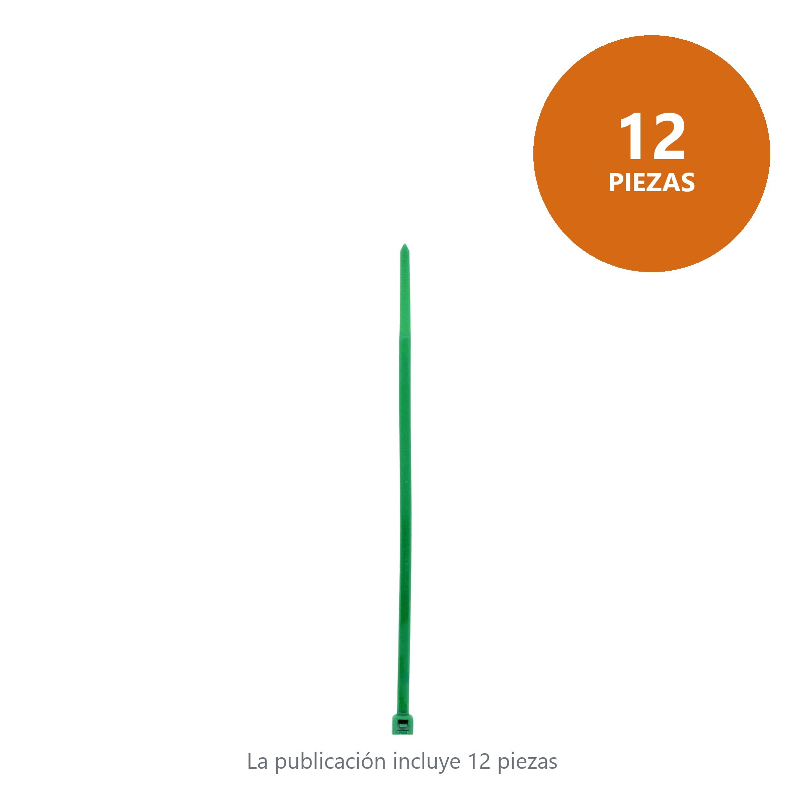 Cinchos plásticos 150 x 3.6 mm, tensión 18 kg de 50 piezas, color verde Surtek - Imagen 3