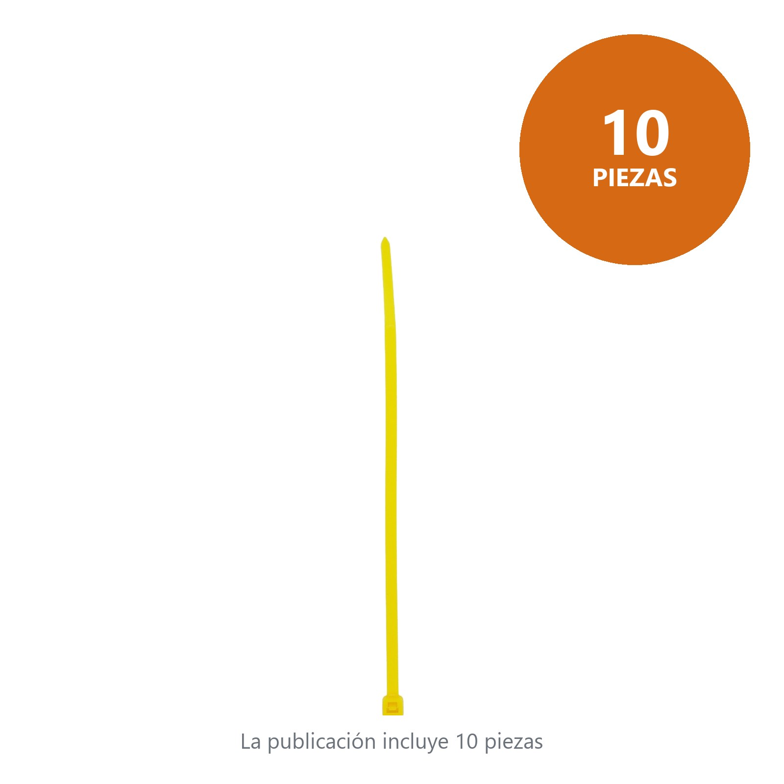 Cinchos plásticos 300 x 4.6 mm, tensión 22 kg de 50 piezas, color amarillo Surtek - Imagen 4