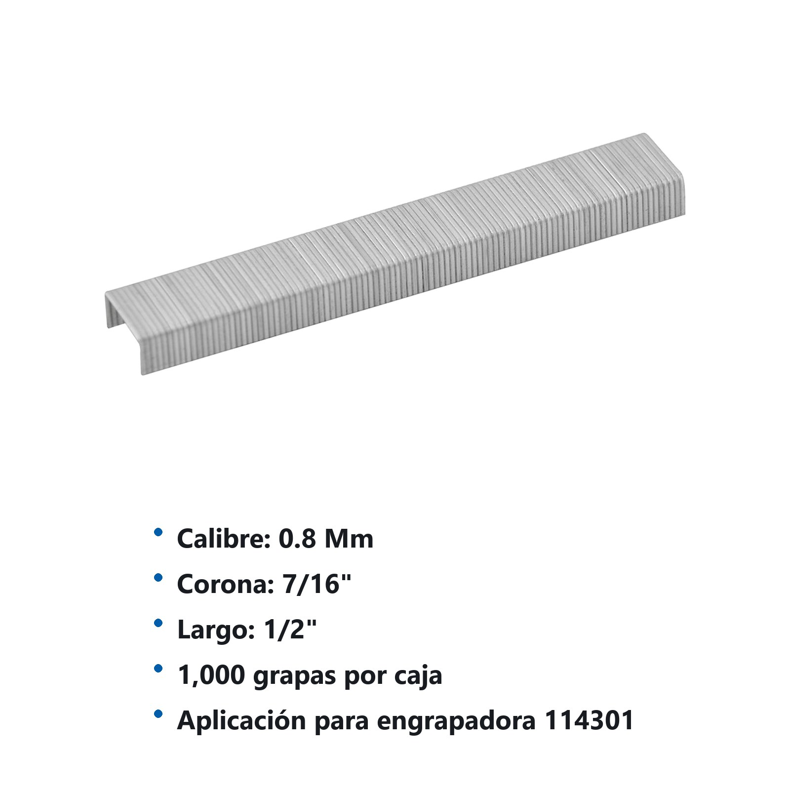 Grapas para engrapadora manual 7/16" x 1/2", 114301 Surtek - Imagen 2