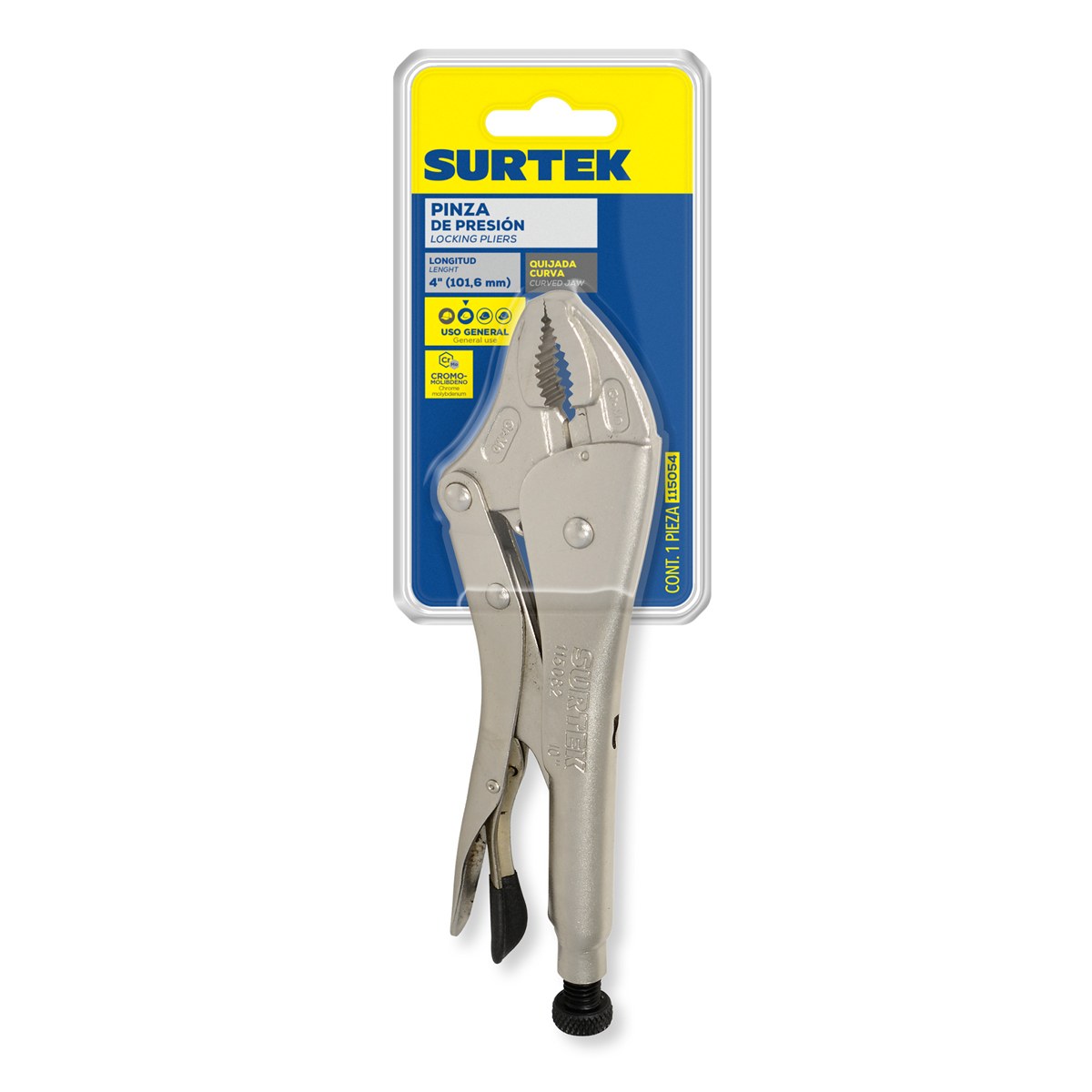 Pinza de presión de 4" quijada curva Surtek - Imagen 2