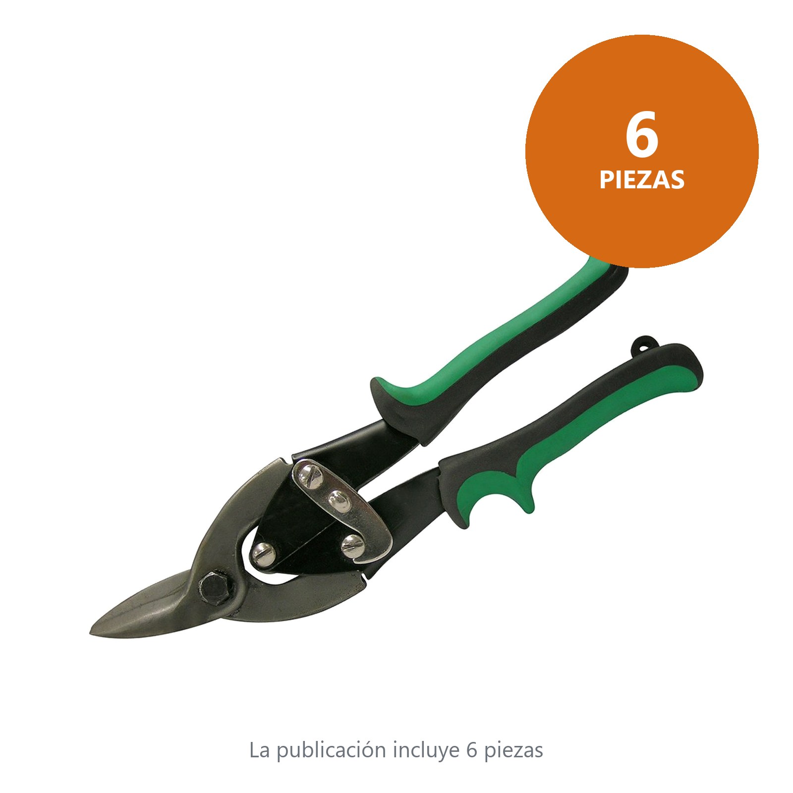 Tijera para hojalatero tipo aviación derecha con mango plastisol, 10" Surtek - Imagen 3