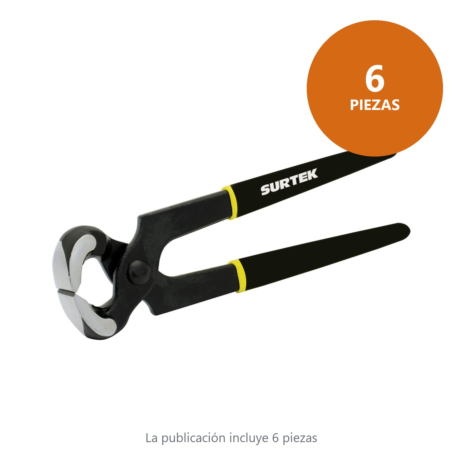 Tenaza para carpintero 8" mango con doble recubrimiento Surtek - Imagen 2