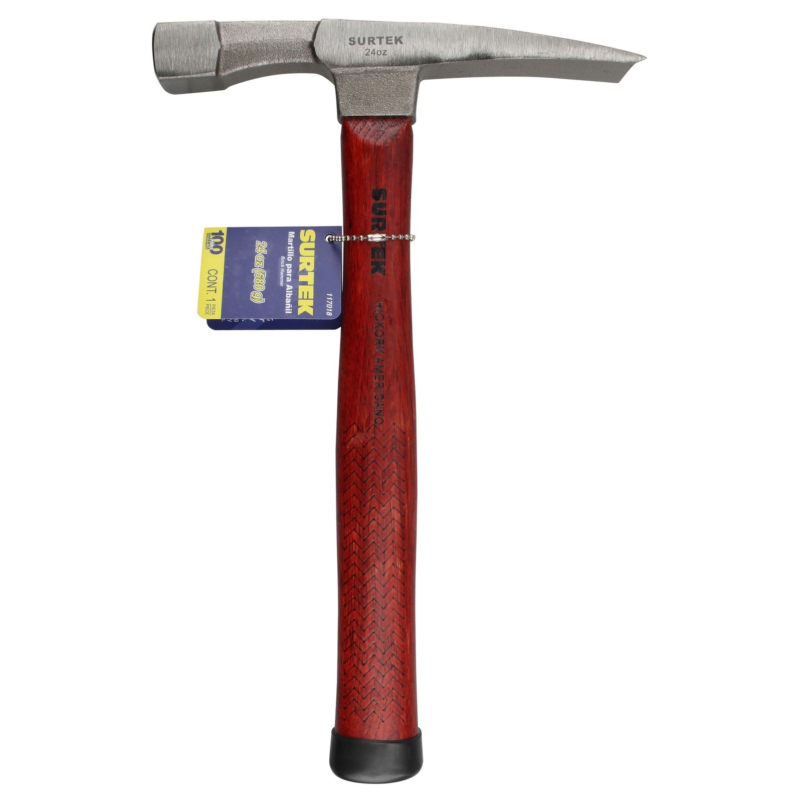 Martillo para albañilería con mango de madera 13", 24 oz Surtek - Imagen 3