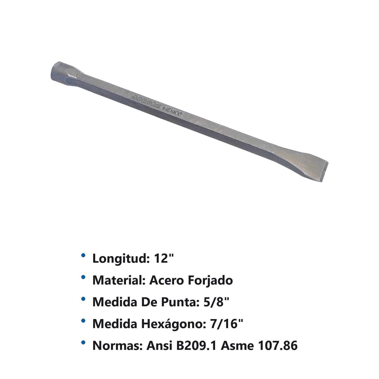 Cincel corta frío 5/8", 12" Surtek - Imagen 3