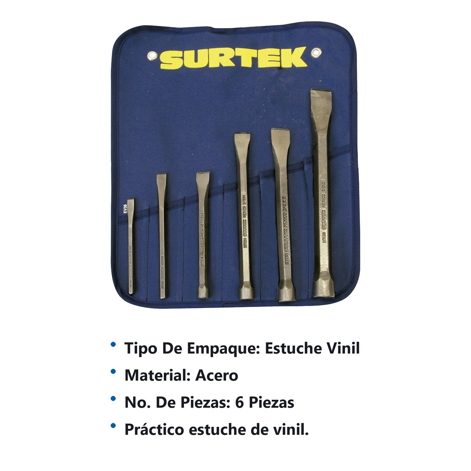 Juego de cinceles, 6 piezas Surtek - Imagen 3