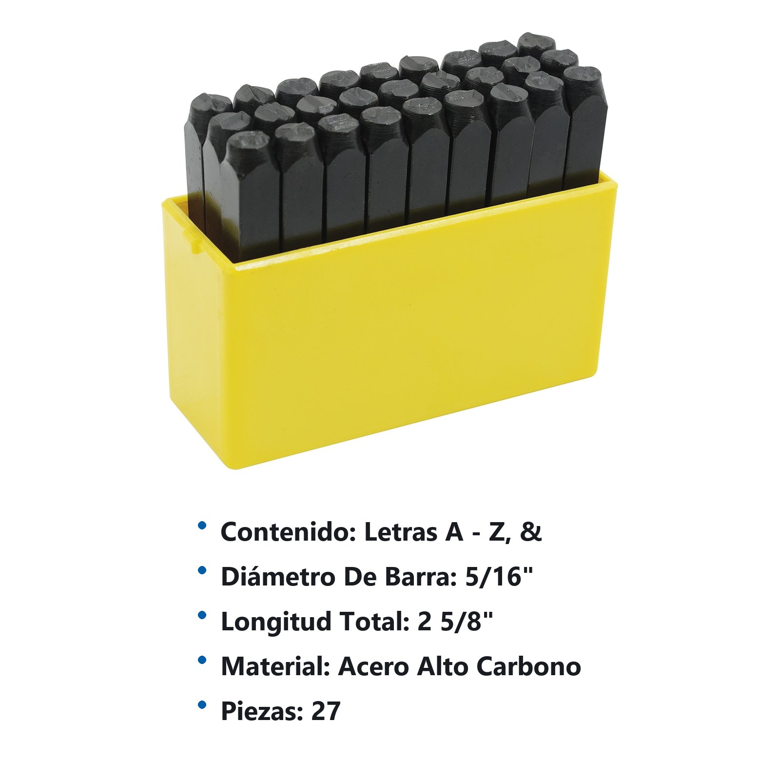 Juego de letras de la "A" a la "Z" de golpe 4 mm, 27 piezas Surtek - Imagen 2