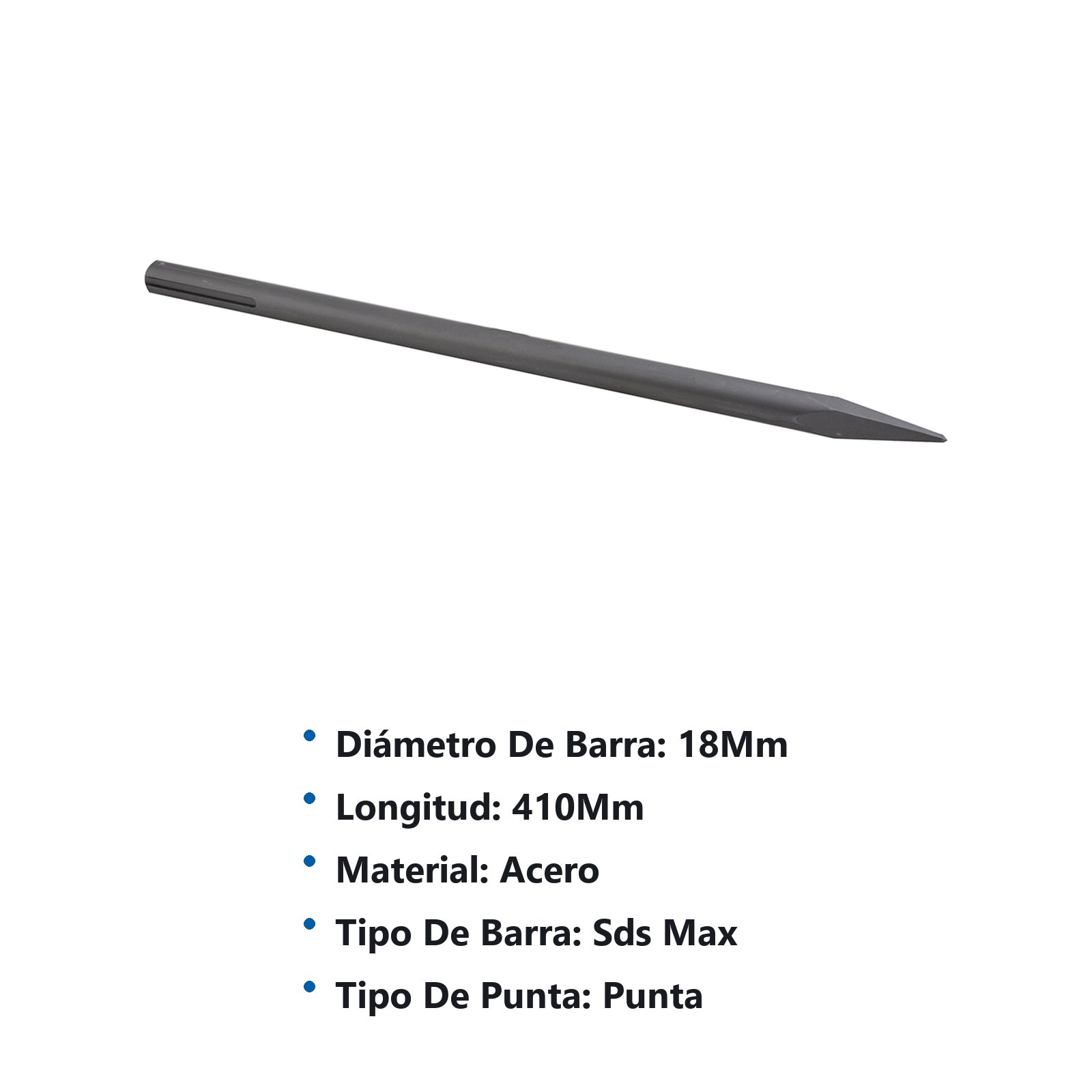 Cincel corta frío para martillos demoledores punta SDS MAX 18 mm x 410 mm Surtek - Imagen 3