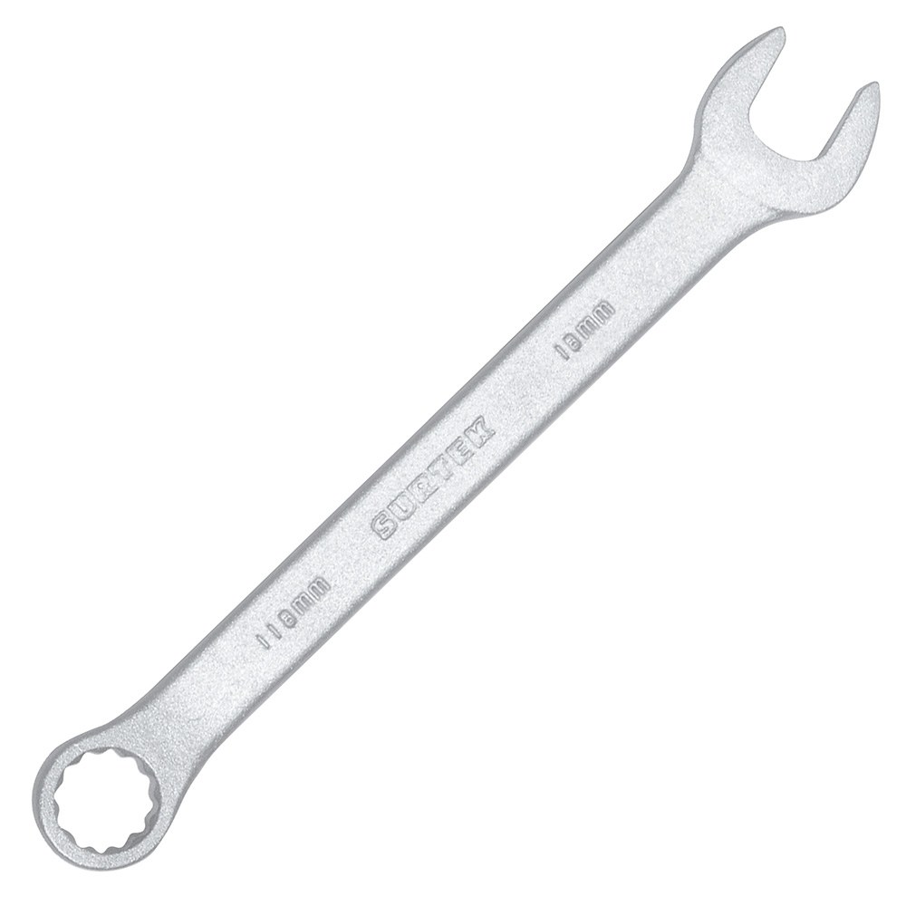 Llave combinada satinada métrica, 12 puntas, 18 mm Surtek