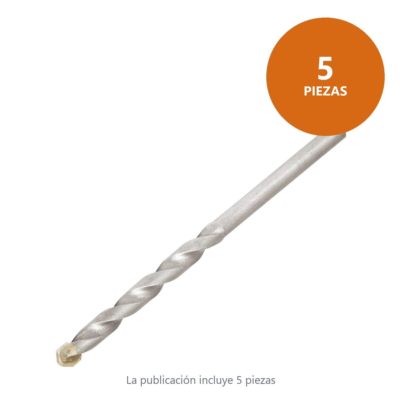 Broca para concreto de acero al carbono 5/16" x 12" zanco recto Surtek - Imagen 2