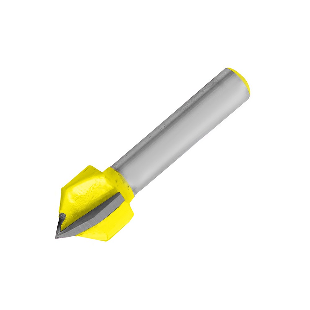 Broca para router de acero corte en "V" 1/2" zanco de 1/4" Surtek