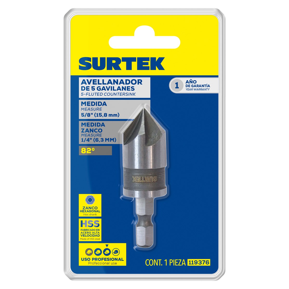 Avellanador 5 gavilanes 5/8" Surtek - Imagen 2