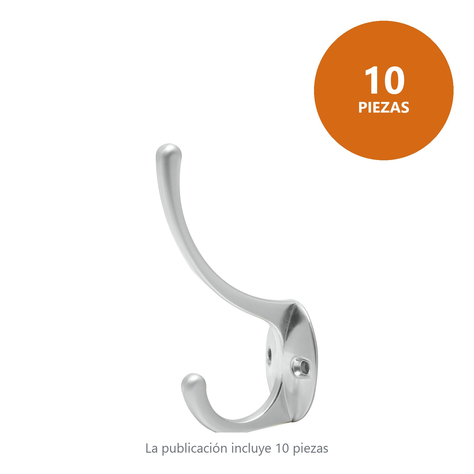 Gancho perchero sombrero y abrigo, níquel satinado Lock - Imagen 2